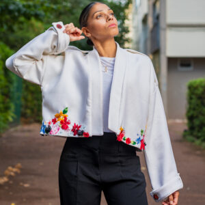 Kimono trench-coat code - Kimono à motif brodé